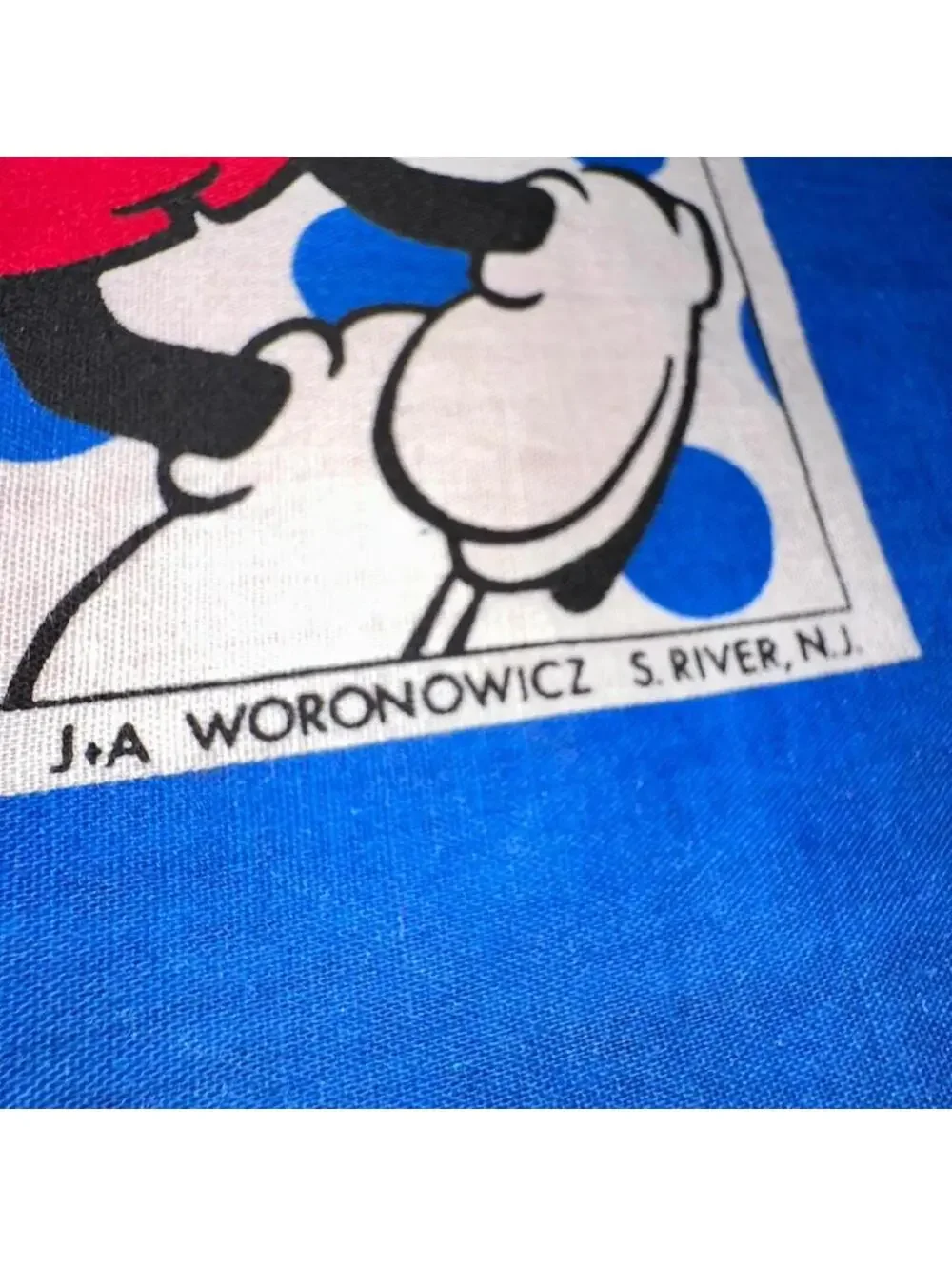 Vintage 1980s Disney Mickey Mouse Pop Art Bandana USA Made 22x22